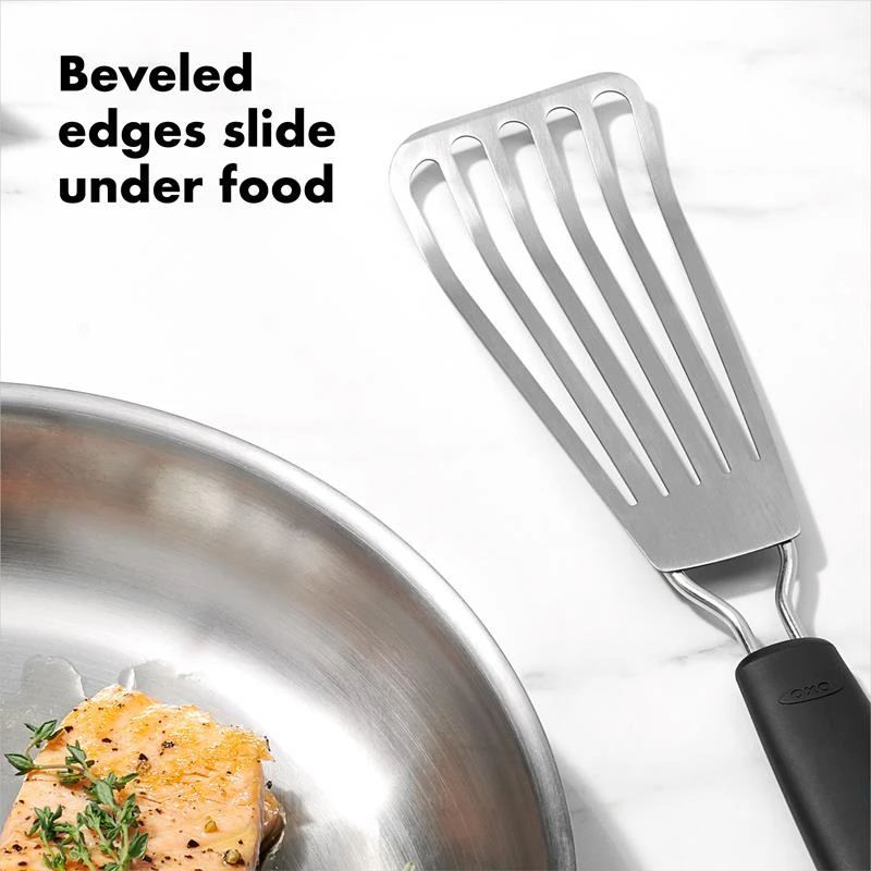 OXO Little Fish Turner Stainless Steel - Image 4