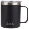 Oasis Explorer Mug 400ml Stainless Steel Double Wall Insulated - Black