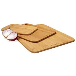 SCANPAN Bamboo 3 Piece Cutting Board Set