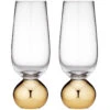 TEMPA Astrid Gold Set Of 2 Champagne Glass