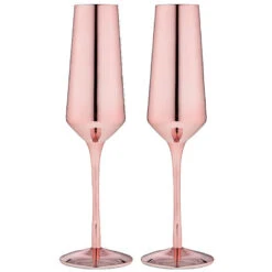 TEMPA Aurora Rose Set Of 2 Champagne Glass