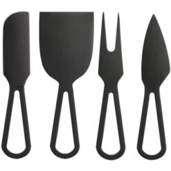 TEMPA Orson Black 4pc Cheese Knife Set