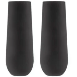 TEMPA Aurora Matte Black 2pk Stemless Champagne Glass