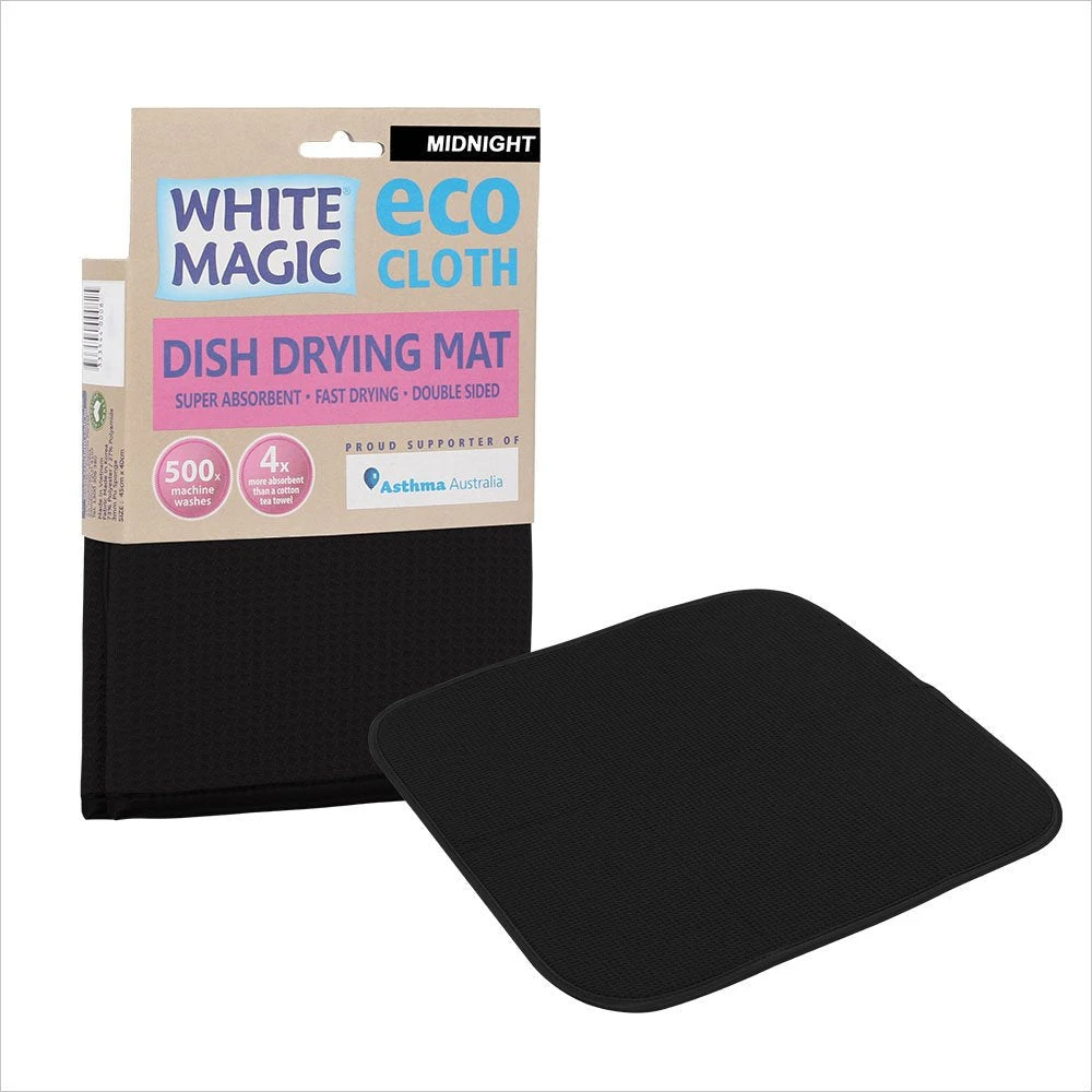 White Magic Dish Drying Mat Midnight