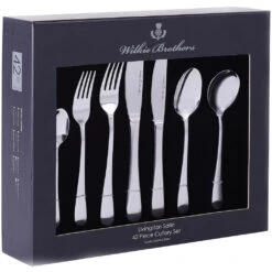 Wilkie Brothers Livingston Satin 42 Piece Cutlery Set